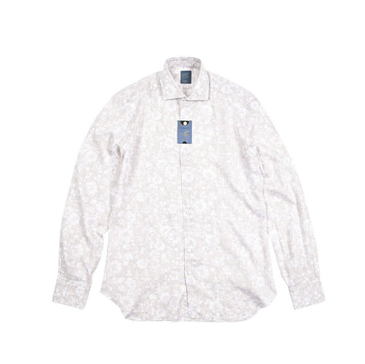 BARBA DANDYLIFE リネン混 ホリゾンタルカラーレーヨンシャツ｜435591｜GUARDAROBA MILANO OFFICIAL STORE