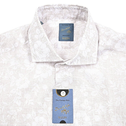 BARBA DANDYLIFE リネン混 ホリゾンタルカラーレーヨンシャツ｜435591｜GUARDAROBA MILANO OFFICIAL STORE