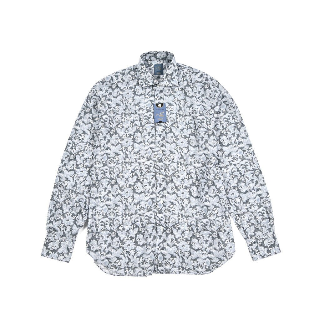 BARBA DANDYLIFE リネン混コットン ホリゾンタルカラーシャツ｜435594｜GUARDAROBA MILANO OFFICIAL STORE