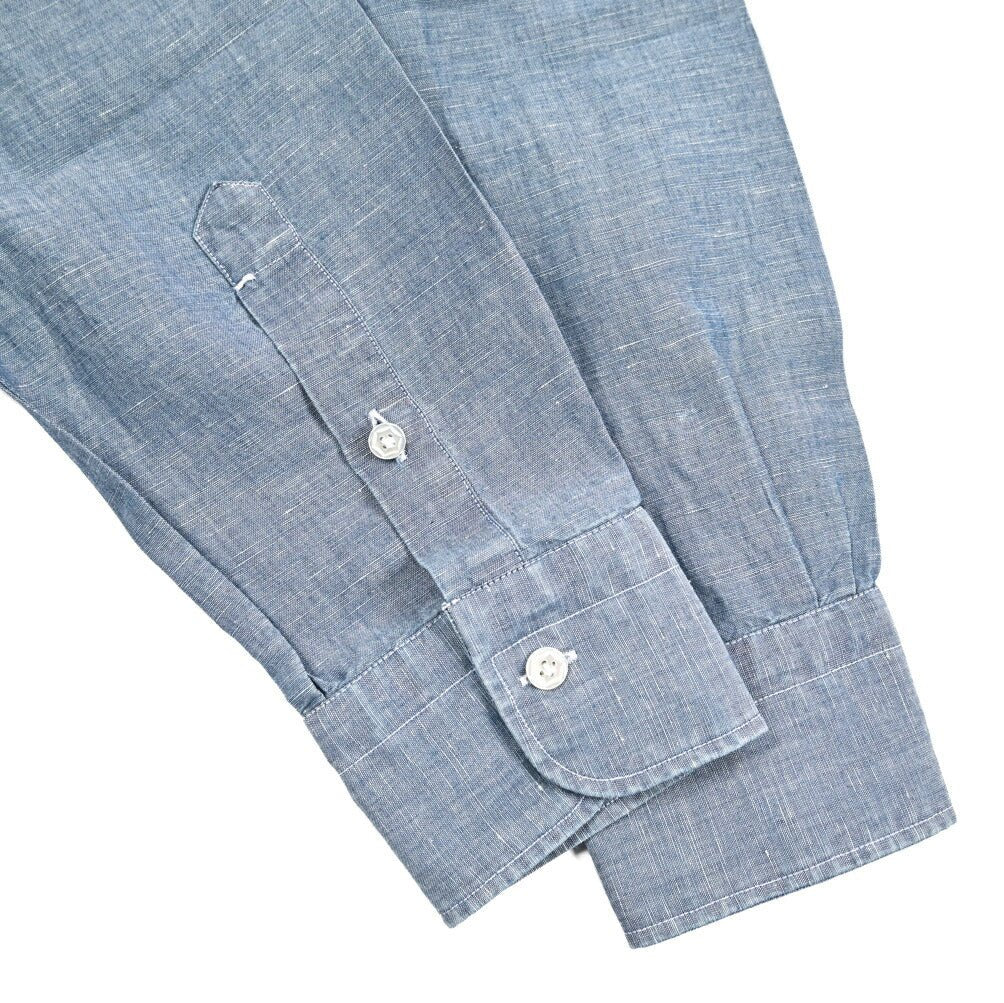 BARBA DANDYLIFE リネン混コットン ホリゾンタルカラーシャツ｜435628-40｜GUARDAROBA MILANO OFFICIAL STORE