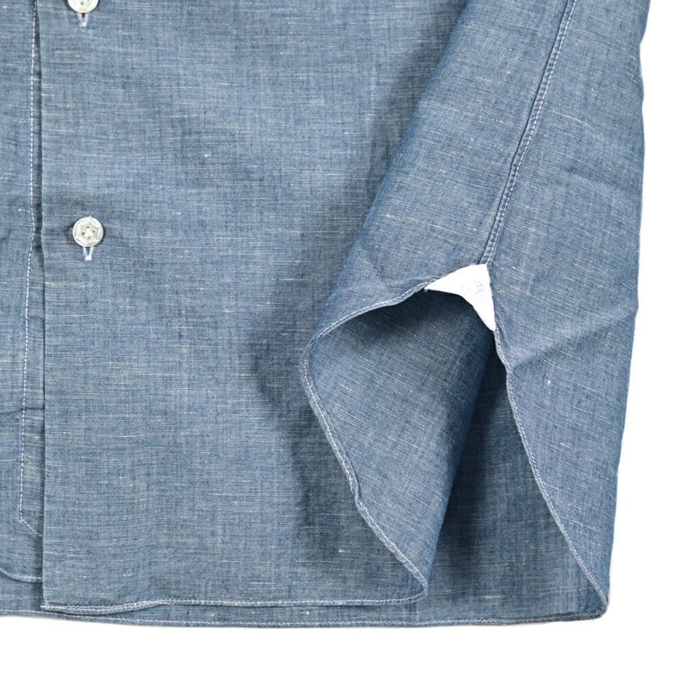 BARBA DANDYLIFE リネン混コットン ホリゾンタルカラーシャツ｜435628-40｜GUARDAROBA MILANO OFFICIAL STORE