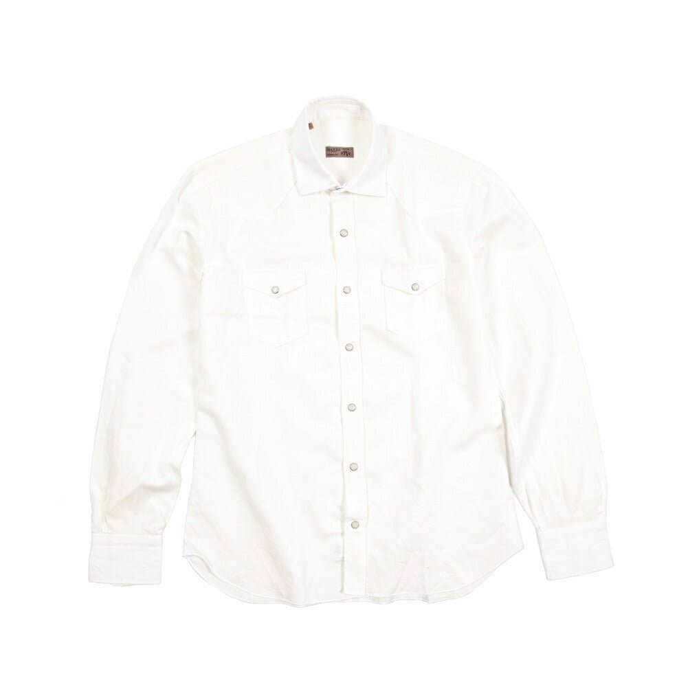 BARBA DANDYLIFE リネン混コットン ホリゾンタルカラーシャツ｜435638｜GUARDAROBA MILANO OFFICIAL STORE