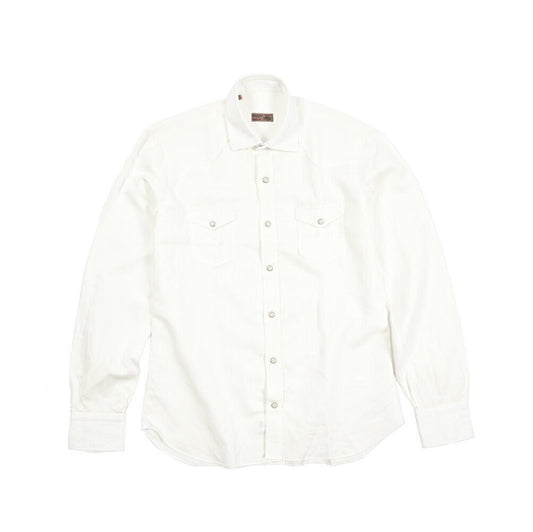 BARBA DANDYLIFE リネン混コットン ホリゾンタルカラーシャツ｜435638｜GUARDAROBA MILANO OFFICIAL STORE