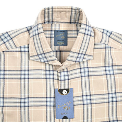 BARBA DANDYLIFE コットンフランネル ホリゾンタルカラーシャツ / The Vintage Shirt｜435688｜GUARDAROBA MILANO OFFICIAL STORE