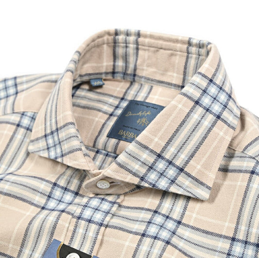 BARBA DANDYLIFE コットンフランネル ホリゾンタルカラーシャツ / The Vintage Shirt｜435688｜GUARDAROBA MILANO OFFICIAL STORE