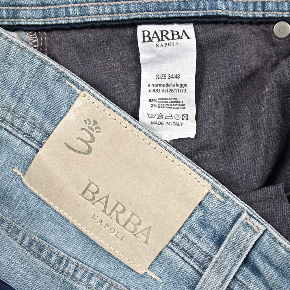 BARBA “FIVE” ストレッチデニム スリムジーンズ ライトブルー 34 | GUARDAROBA MILANO OFFICIAL STORE
