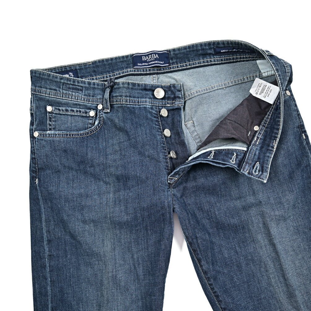 BARBA “FIVE” ストレッチデニム スリムジーンズ ブルー 35 | GUARDAROBA MILANO OFFICIAL STORE