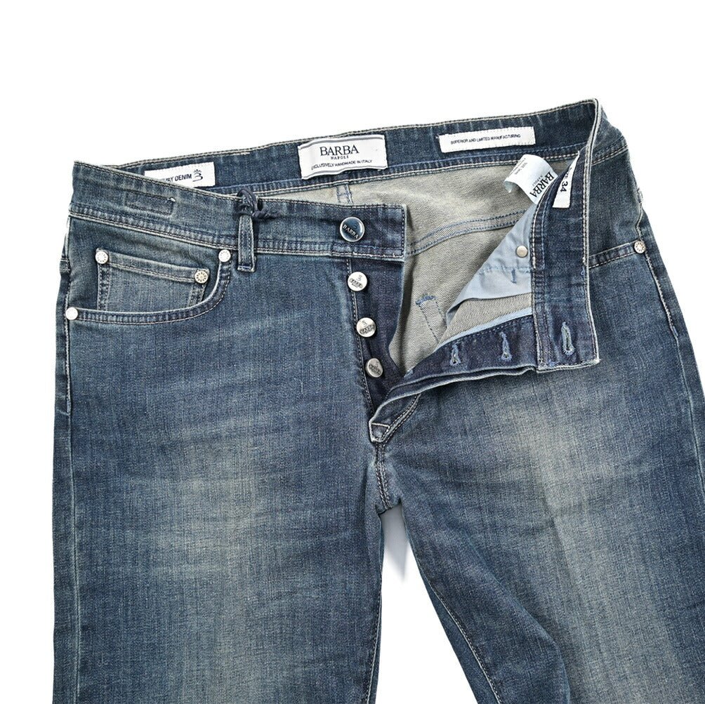BARBA “FIVE” ストレッチデニム スリムジーンズ ブルー 34 | GUARDAROBA MILANO OFFICIAL STORE