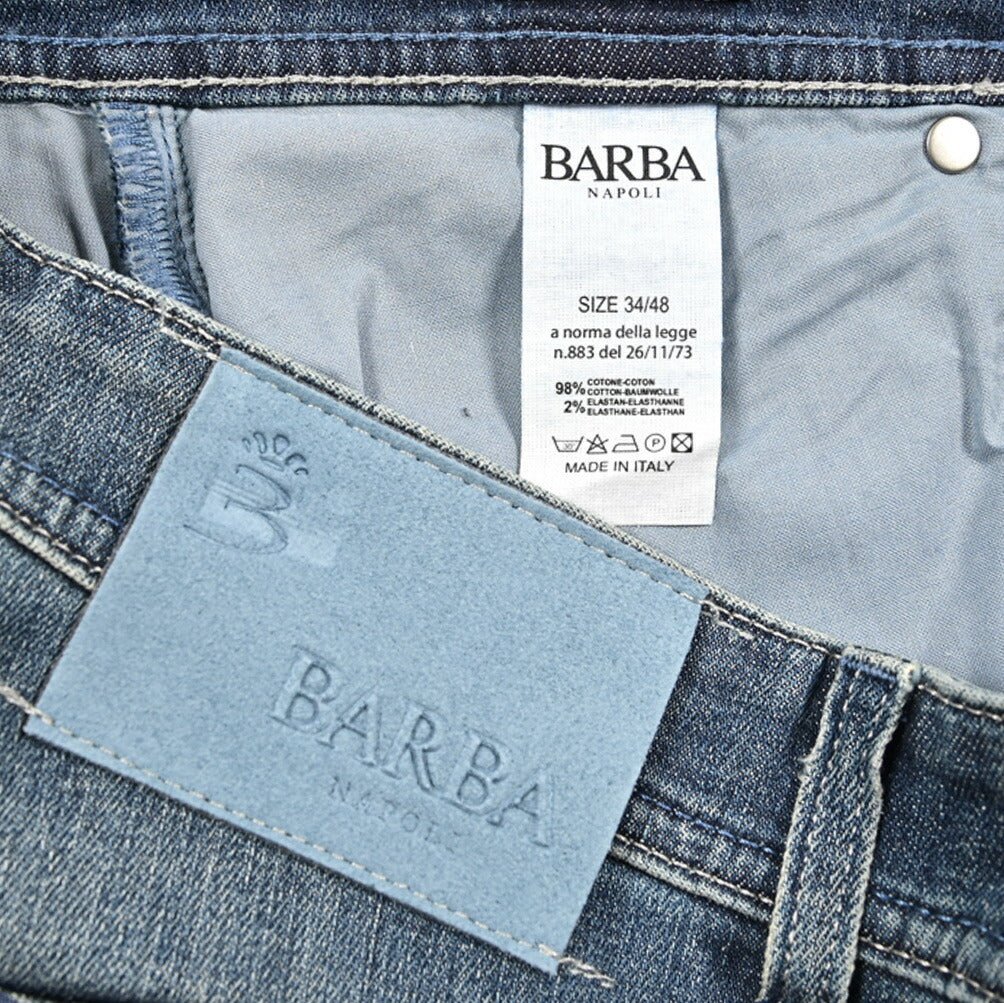 BARBA “FIVE” ストレッチデニム スリムジーンズ ブルー 34 | GUARDAROBA MILANO OFFICIAL STORE
