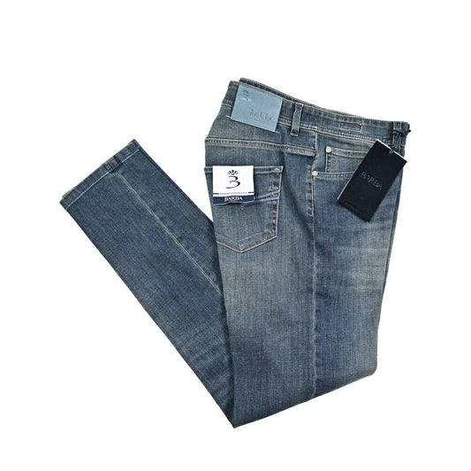 BARBA “FIVE” ストレッチデニム スリムジーンズ ブルー 34 | GUARDAROBA MILANO OFFICIAL STORE