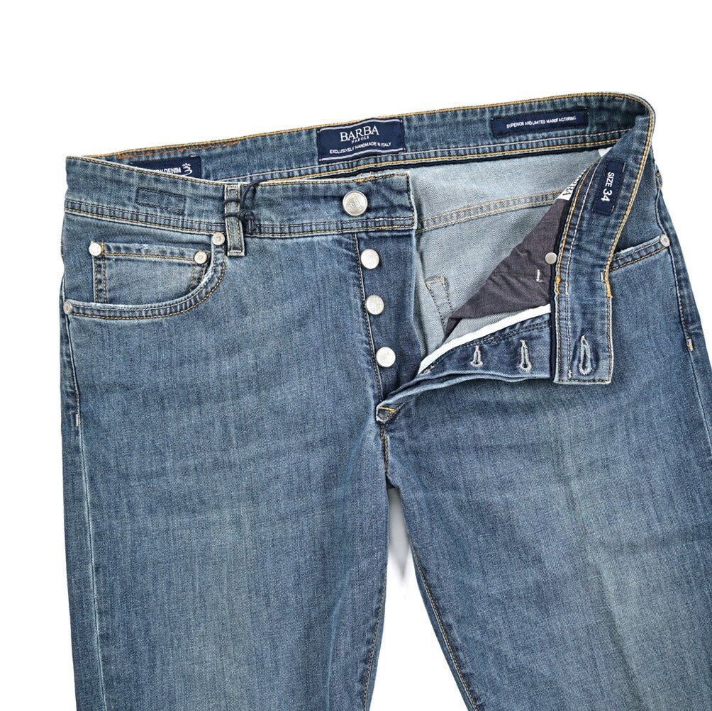 BARBA “FIVE” ストレッチデニム スリムジーンズ ブルー 34 | GUARDAROBA MILANO OFFICIAL STORE