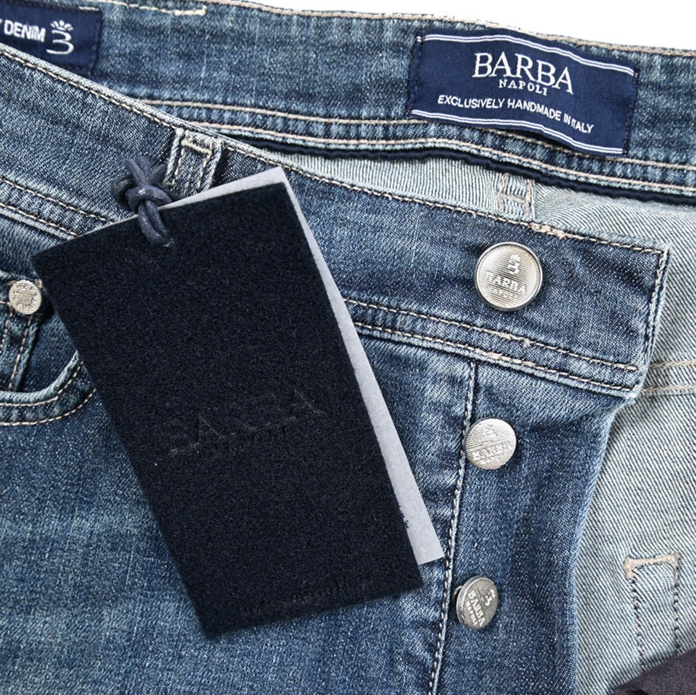 BARBA “FIVE” ストレッチデニム スリムジーンズ ブルー 35 | GUARDAROBA MILANO OFFICIAL STORE