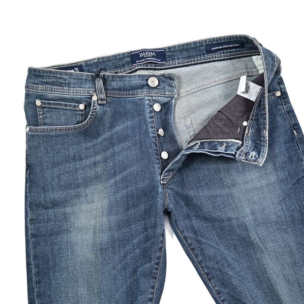 BARBA “FIVE” ストレッチデニム スリムジーンズ ブルー 35 | GUARDAROBA MILANO OFFICIAL STORE