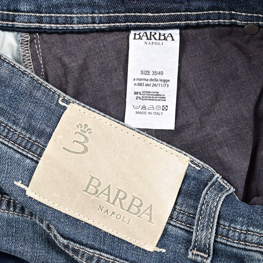 BARBA “FIVE” ストレッチデニム スリムジーンズ ブルー 35 | GUARDAROBA MILANO OFFICIAL STORE