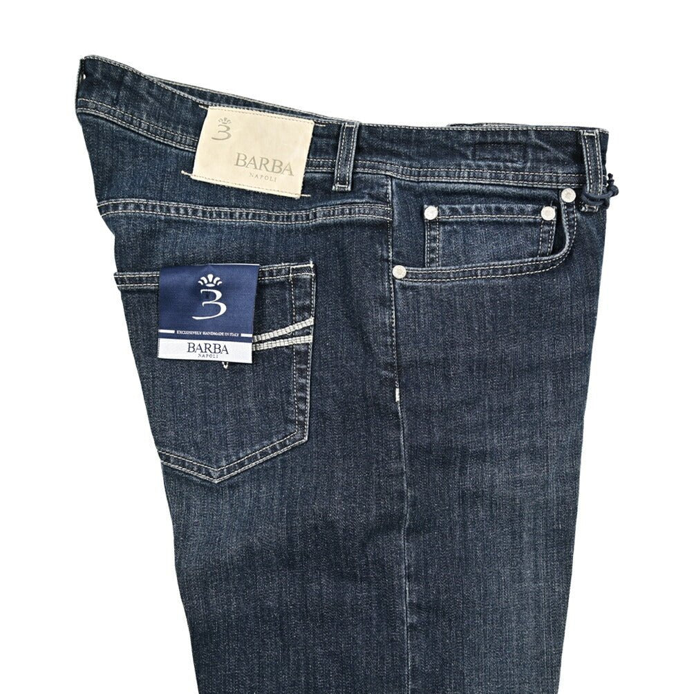 BARBA “FIVE” ストレッチデニム スリムジーンズ ネイビー 34 | GUARDAROBA MILANO OFFICIAL STORE
