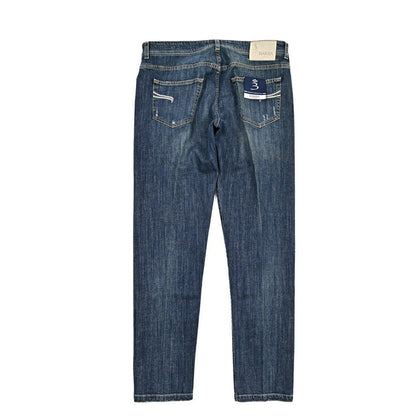 BARBA “FIVE” ストレッチデニム スリムジーンズ / ダメージ加工 ブルー 34 | GUARDAROBA MILANO OFFICIAL STORE