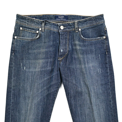 BARBA “FIVE” ストレッチデニム スリムジーンズ / ダメージ加工 ブルー 34 | GUARDAROBA MILANO OFFICIAL STORE
