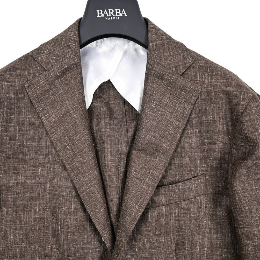 BARBA JACKET JIMMY ウール混リネン 段返り3Bシングルテーラードジャケット｜434094-48｜GUARDAROBA MILANO OFFICIAL STORE