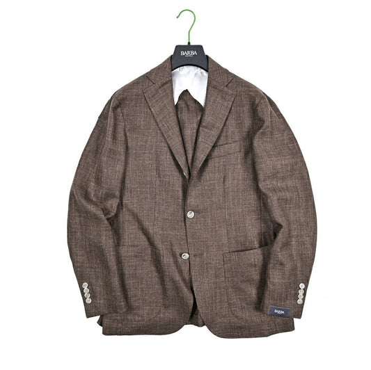 BARBA JACKET JIMMY ウール混リネン 段返り3Bシングルテーラードジャケット｜434094-48｜GUARDAROBA MILANO OFFICIAL STORE