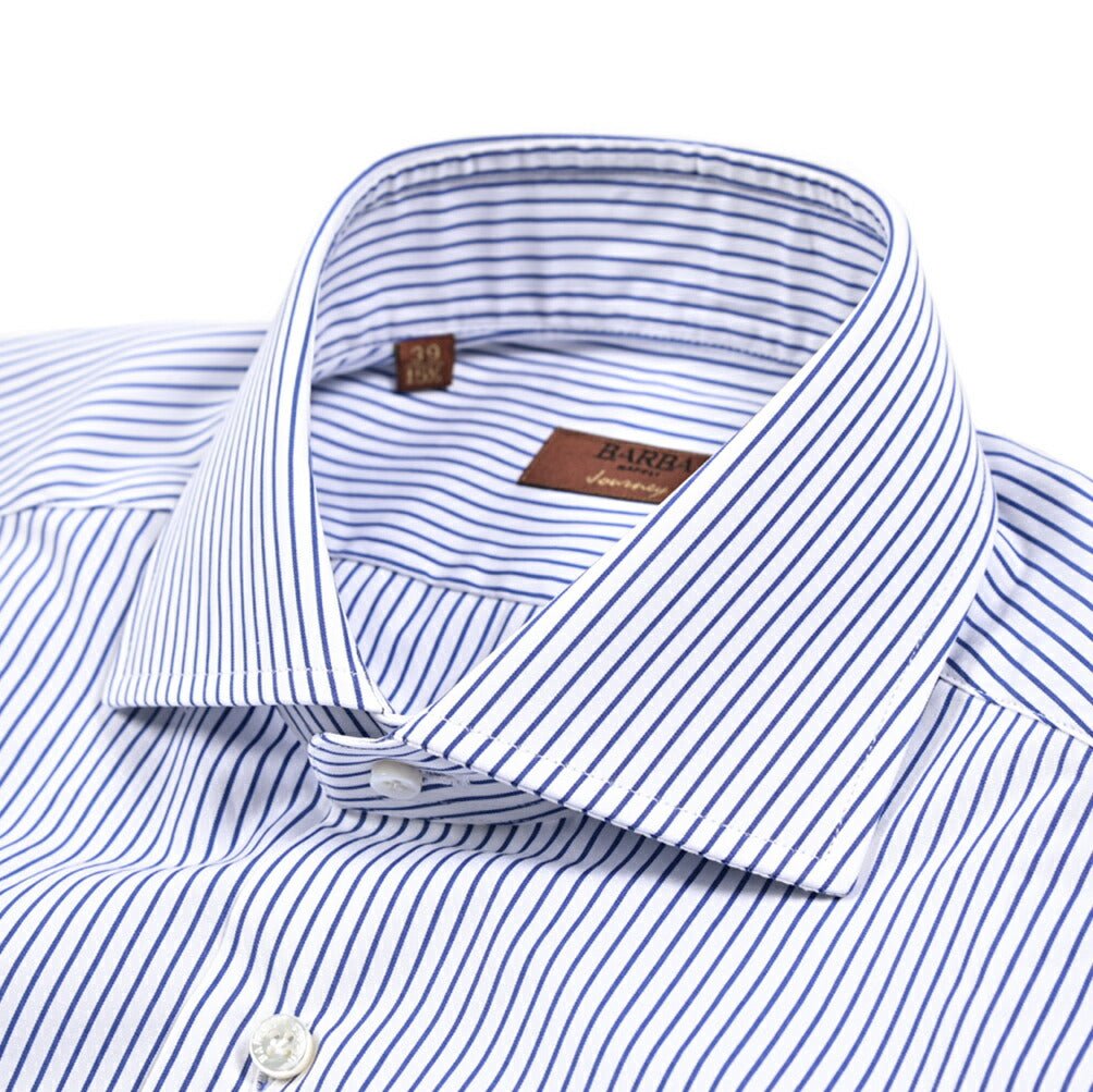 BARBA JOURNEY コットン100% ホリゾンタルカラーシャツ｜435741｜GUARDAROBA MILANO OFFICIAL STORE