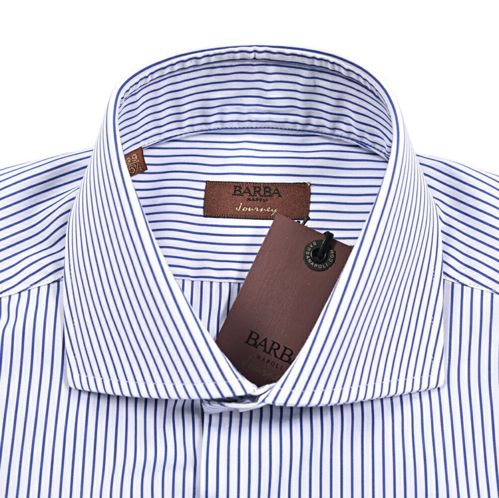BARBA JOURNEY コットン100% ホリゾンタルカラーシャツ｜435741｜GUARDAROBA MILANO OFFICIAL STORE