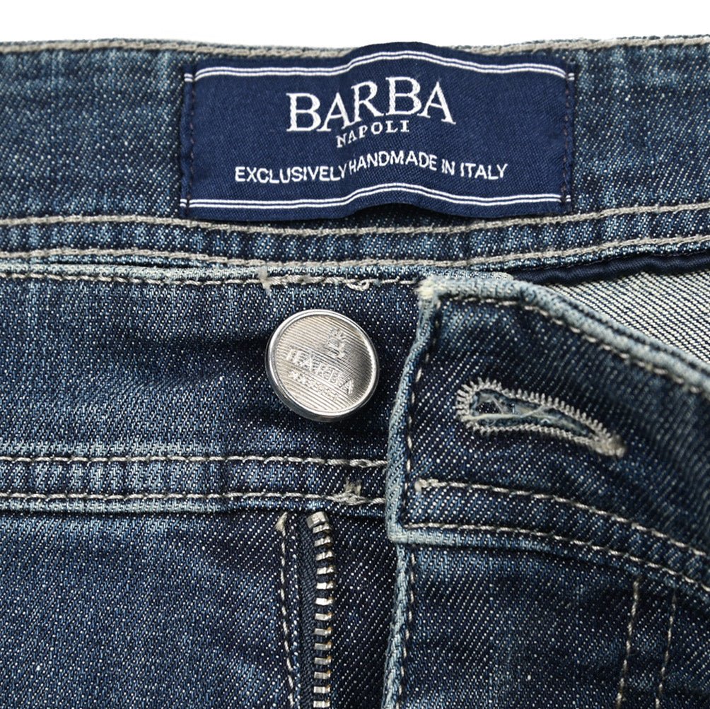 BARBA “MASON” ストレッチデニム スリムジーンズ / デニスラ ブルー 35 | GUARDAROBA MILANO OFFICIAL STORE