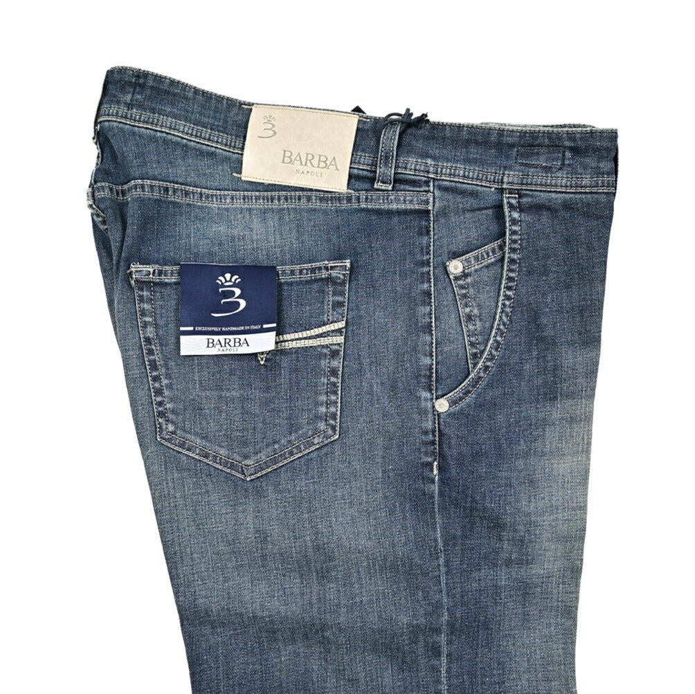 BARBA “MASON” ストレッチデニム スリムジーンズ / デニスラ ブルー 35 | GUARDAROBA MILANO OFFICIAL STORE