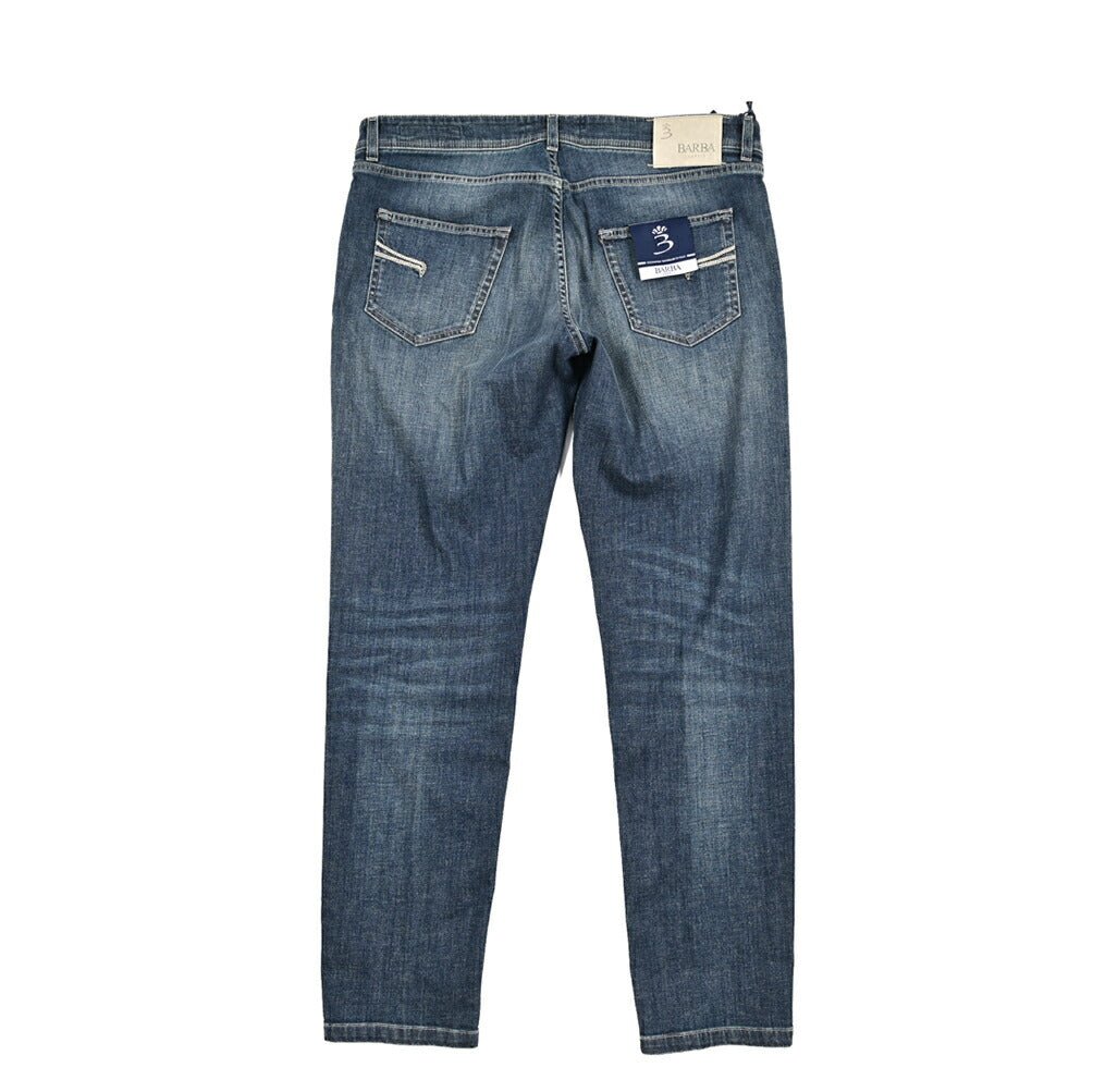 BARBA “MASON” ストレッチデニム スリムジーンズ / デニスラ ブルー 35 | GUARDAROBA MILANO OFFICIAL STORE