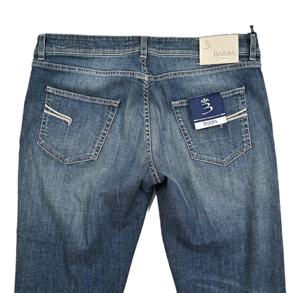 BARBA “MASON” ストレッチデニム スリムジーンズ / デニスラ ブルー 35 | GUARDAROBA MILANO OFFICIAL STORE