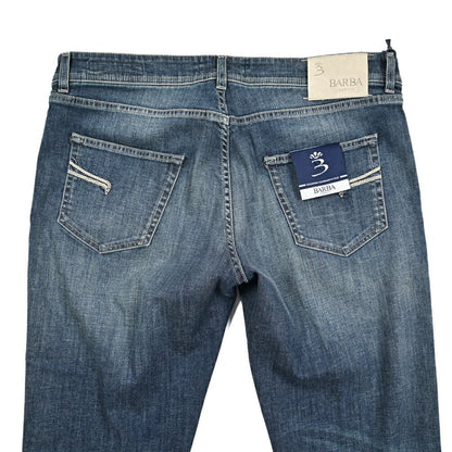 BARBA “MASON” ストレッチデニム スリムジーンズ / デニスラ ブルー 35 | GUARDAROBA MILANO OFFICIAL STORE
