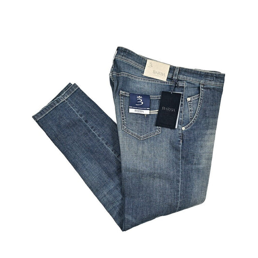 BARBA “MASON” ストレッチデニム スリムジーンズ / デニスラ ブルー 35 | GUARDAROBA MILANO OFFICIAL STORE