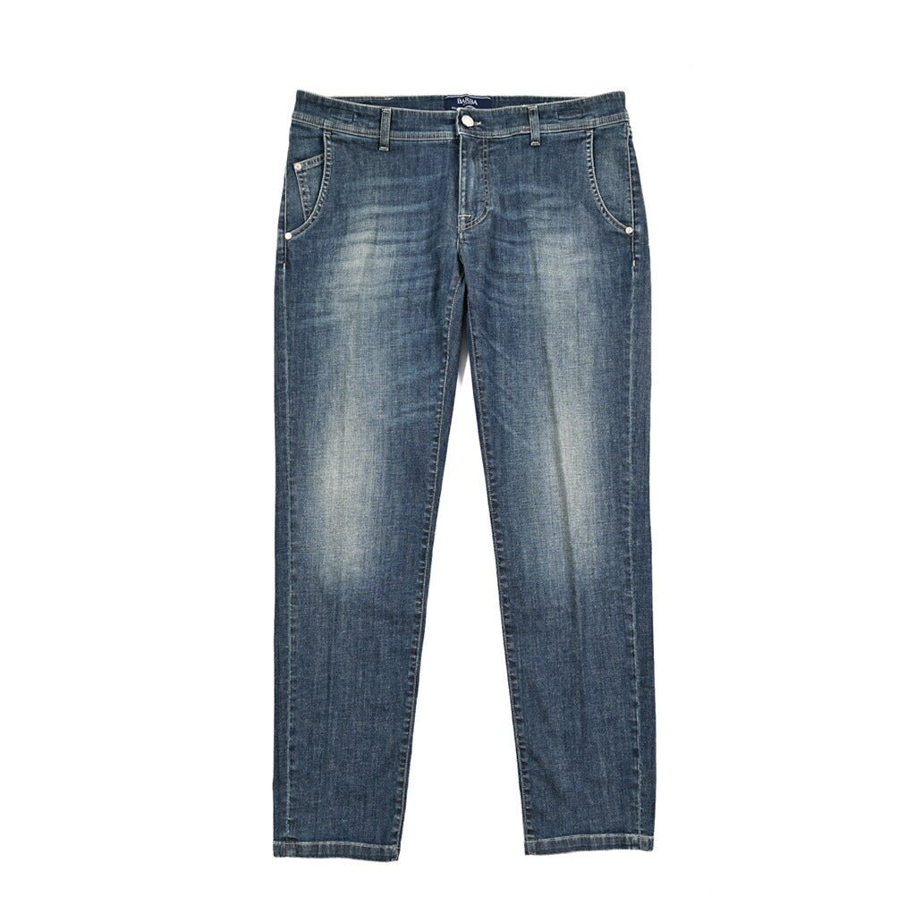 BARBA “MASON” ストレッチデニム スリムジーンズ / デニスラ ブルー 35 | GUARDAROBA MILANO OFFICIAL STORE