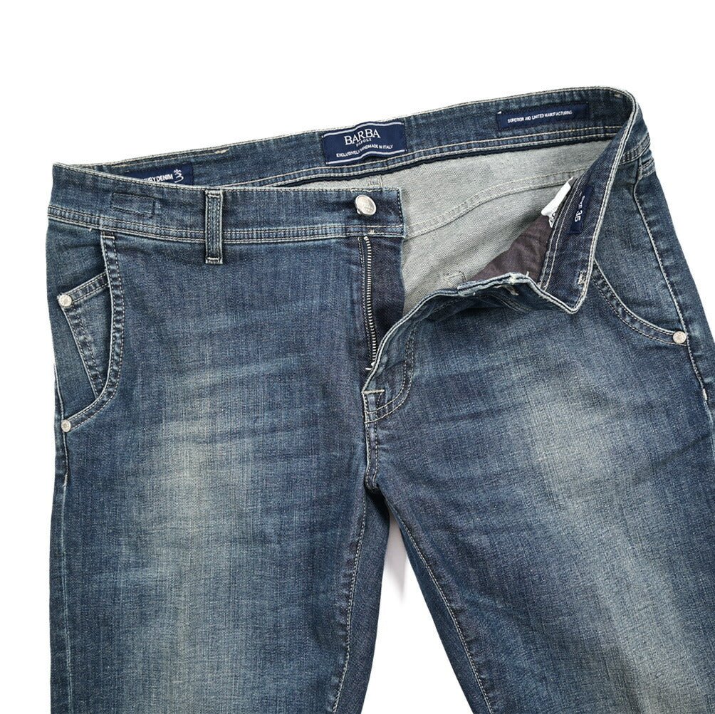 BARBA “MASON” ストレッチデニム スリムジーンズ / デニスラ ブルー 35 | GUARDAROBA MILANO OFFICIAL STORE