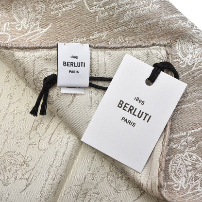 BERLUTI マルベリーシルク100% スクリット柄ポケットチーフ｜421365｜GUARDAROBA MILANO OFFICIAL STORE