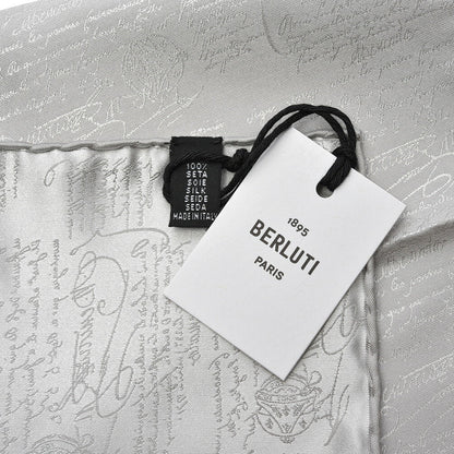 BERLUTI シルク100% スクリット柄ポケットチーフ｜421371｜GUARDAROBA MILANO OFFICIAL STORE