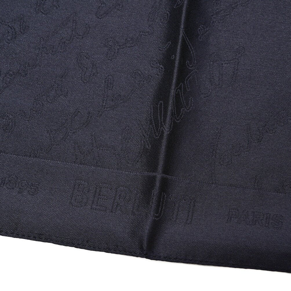 BERLUTI マルベリーシルク100% スクリット柄ポケットチーフ｜421382｜GUARDAROBA MILANO OFFICIAL STORE