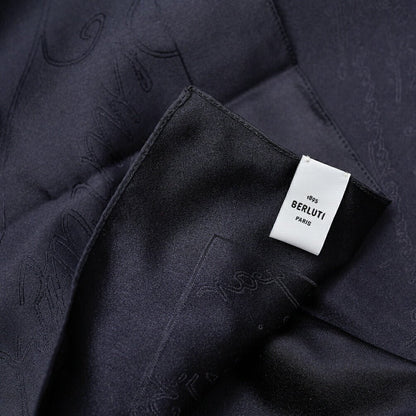 BERLUTI マルベリーシルク100% スクリット柄ポケットチーフ｜421382｜GUARDAROBA MILANO OFFICIAL STORE