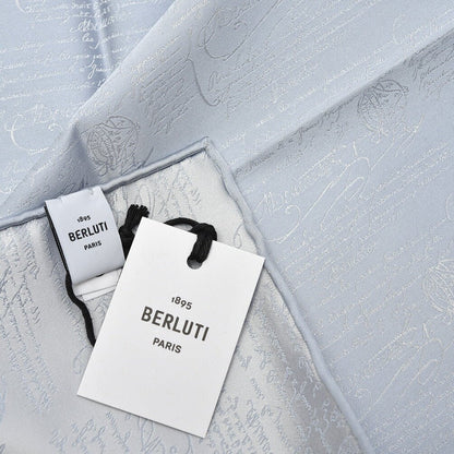 BERLUTI マルベリーシルク100% スクリット柄ポケットチーフ｜421391｜GUARDAROBA MILANO OFFICIAL STORE
