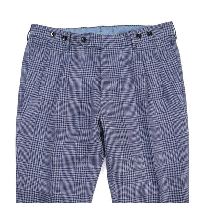 BERWICH “BARBER” リネン100% ツータックスラックス パープル(lt violet) 48 | GUARDAROBA MILANO OFFICIAL STORE