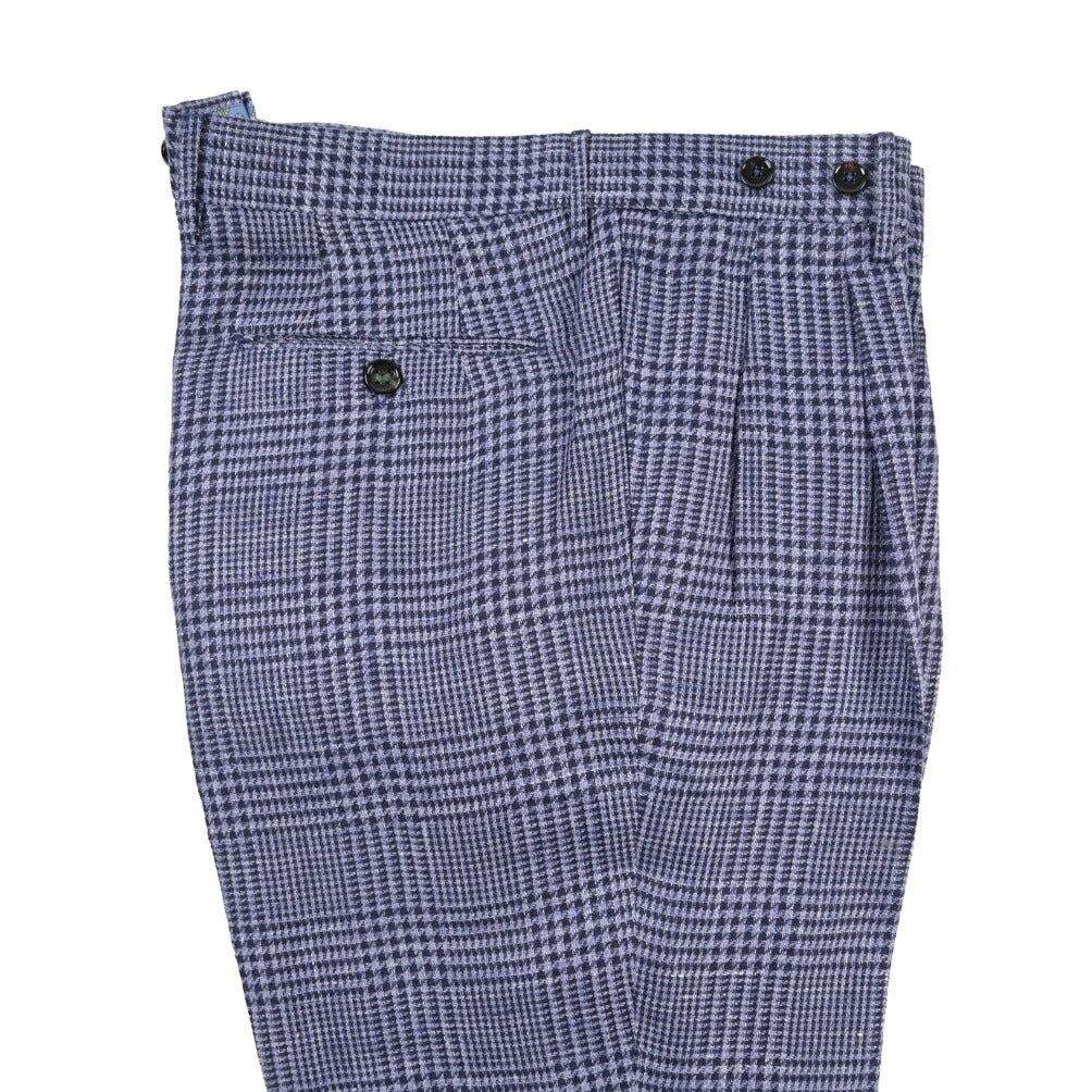 BERWICH “BARBER” リネン100% ツータックスラックス パープル(lt violet) 48 | GUARDAROBA MILANO OFFICIAL STORE