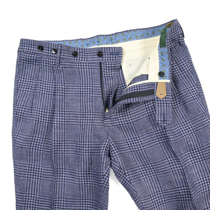 BERWICH “BARBER” リネン100% ツータックスラックス パープル(lt violet) 48 | GUARDAROBA MILANO OFFICIAL STORE