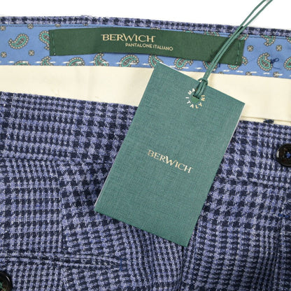 BERWICH “BARBER” リネン100% ツータックスラックス パープル(lt violet) 48 | GUARDAROBA MILANO OFFICIAL STORE