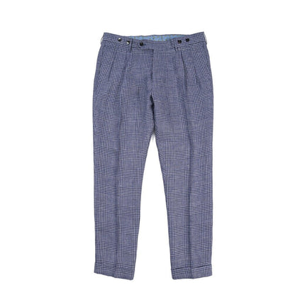 BERWICH “BARBER” リネン100% ツータックスラックス パープル(lt violet) 48 | GUARDAROBA MILANO OFFICIAL STORE