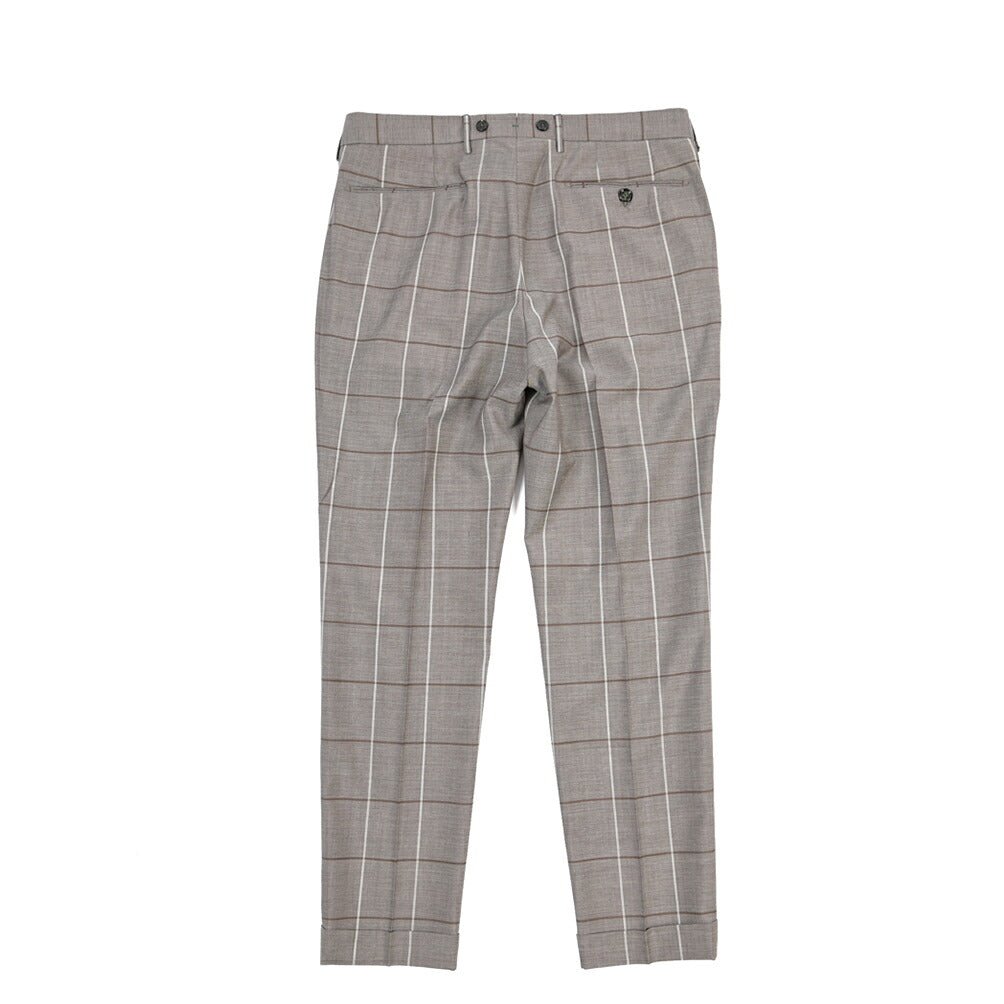 BERWICH “BARBER” ヴァージンウール100% ツータックスラックス グレージュ(greige) 46 | GUARDAROBA MILANO OFFICIAL STORE