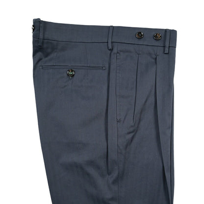 BERWICH “BARBER” コットン100% ツータックチノパンツ(ソラーロ) ネイビー(navy) 46 | GUARDAROBA MILANO OFFICIAL STORE