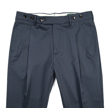 BERWICH “BARBER” コットン100% ツータックチノパンツ(ソラーロ) ネイビー(navy) 46 | GUARDAROBA MILANO OFFICIAL STORE