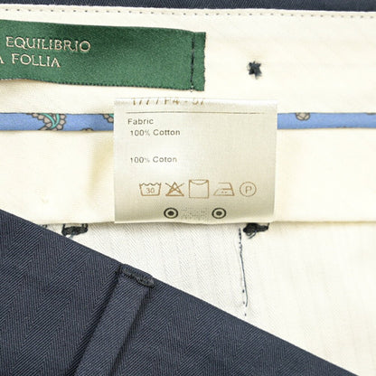 BERWICH “BARBER” コットン100% ツータックチノパンツ(ソラーロ) ネイビー(navy) 46 | GUARDAROBA MILANO OFFICIAL STORE