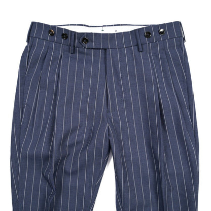 BERWICH “BARBER” ウール100% ツータックスラックス / CANONICO製生地 ネイビー(blue) 44 | GUARDAROBA MILANO OFFICIAL STORE