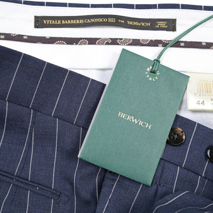 BERWICH “BARBER” ウール100% ツータックスラックス / CANONICO製生地 ネイビー(blue) 44 | GUARDAROBA MILANO OFFICIAL STORE