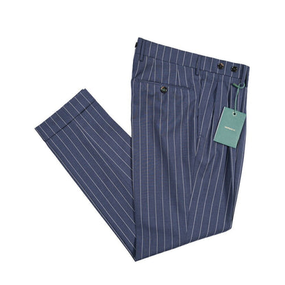 BERWICH “BARBER” ウール100% ツータックスラックス / CANONICO製生地 ネイビー(blue) 44 | GUARDAROBA MILANO OFFICIAL STORE